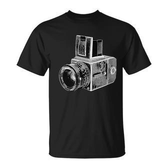 Diseño De Cámara Retro Hasselblad Para Fotógrafos Camiseta unisex - Regaloses
