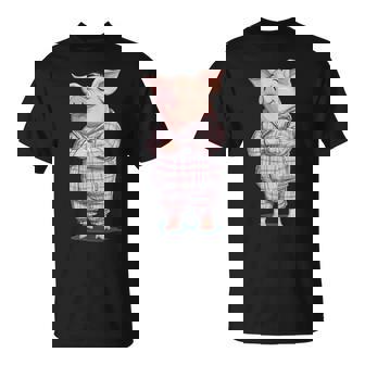 Disfraz De Cerdito En Pijama Para Cerdos Y Amantes De La Ropa De Dormir Camiseta unisex - Regaloses