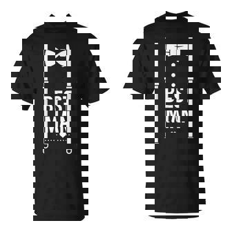 Disfraz De Esmoquin De Boda Para Padrino De Boda Tirantes Corbatín Fiesta Diversión Camiseta unisex - Regaloses