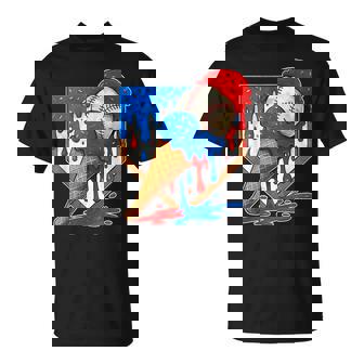 Distressed Baseball Boys Ice Cream Drip Baseball Boys Youth T-Shirt - Monsterry