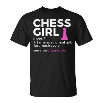 Divertido Ajedrez Chica Definición Ajedrez Camiseta unisex - Regaloses