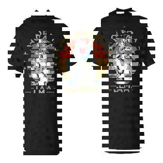 Divertido No Drama Llama Alpaca Retrointage No Problama Camiseta unisex - Regaloses