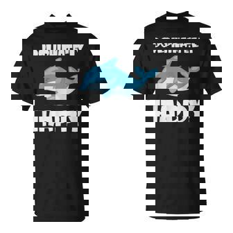 Dolphinately Happy ドルフィンズ イルカ 哺乳類 海 Dolphin ドルフィン Tシャツ - Kawaiitshirt