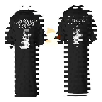 Don't Scare Me I Might Pee Halloween Pregnant Ghost T-Shirt - Monsterry