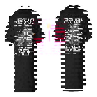 Drapeau Américain Trump 2025 Best Dad Ever Pour La Fête Des Pères Patriotique T-Shirt - Cadeauxyz