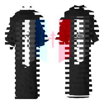 Drapeau Français Croix De Lorraine Cadeau Patriote Français T-Shirt - Cadeauxyz