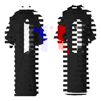 Drapeau France Bleu Blanc Rouge 14 Juillet Carte De France T-Shirt - Cadeauxyz