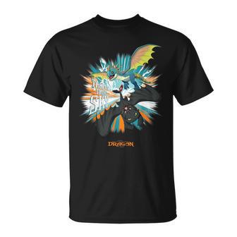 Dreamworks Dragons Toothless And Stormfly Take To The Sky T-Shirt - Thegiftio UK