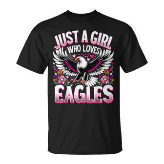 Eagle Cute Just A Girl Who Loves Eagle T-Shirt - Thegiftio