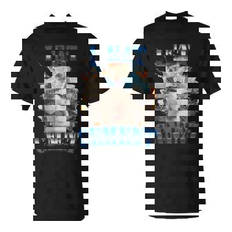 I Eat Cement Cursed Cat Lustigeseltsampezifisches Dank-Meme T-Shirt - Geschenkecke