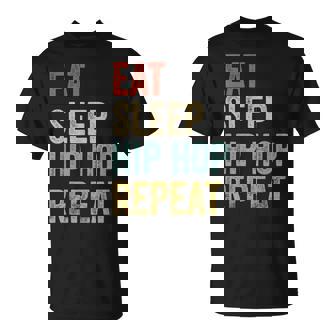 Eatleep Hip Hop Repeat Hip Hop Retro Camiseta unisex - Regaloses