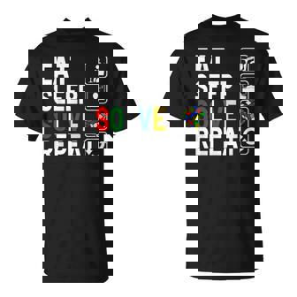 Eatleepolve Repeat キューブゲーム ルービックtシャツ Tシャツ - Kawaiitshirt