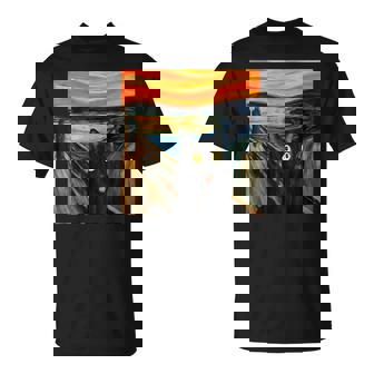 El Gato Negro Grito De Munch Edvard Pintura Famosa Divertida Camiseta unisex - Regaloses