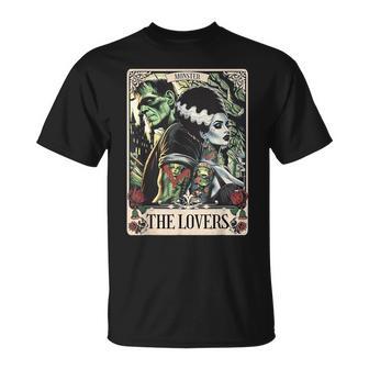 El Monstruo Frankenstein Y La Novia Los Amantes Tarot Card Camiseta unisex - Regaloses