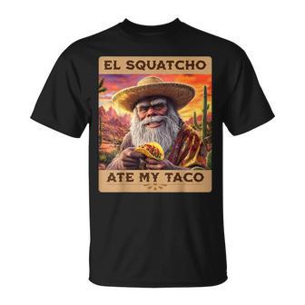 El Squatcho Ate My Taco Bigfoot And Sasquatch T-Shirt - Thegiftio UK