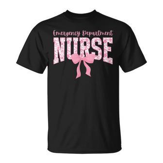 Emergency Department Nurse Coquette Bow Er Emergency Room T-Shirt - Thegiftio UK