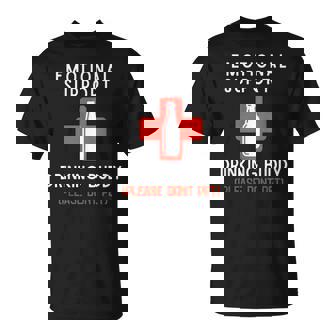 Emotional Support Drinking Buddy Adult Drinking T-Shirt | Mazezy