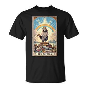 The Emperor 面白いアライグマ タロットカード ミスティックアライグマ Tシャツ - Kawaiitshirt