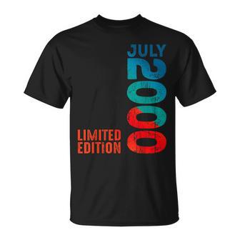 En Julio De 2000 Año 2000 Desde 2000 Retro 2000Intage 2000 Camiseta unisex - Regaloses