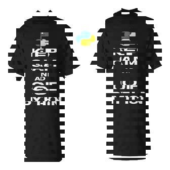 En Python Keep Calm And Code T-Shirt - Cadeauxyz