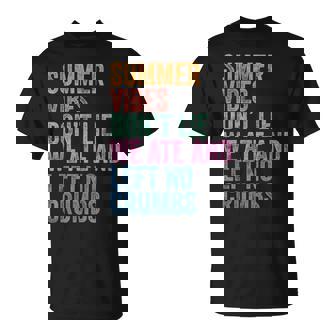 End Of The Year Teacher Last Day Summer Vibes Left No Crumbs T-Shirt - Thegiftio