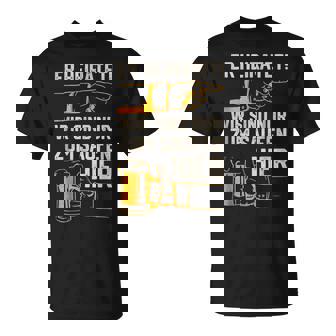 Er Heiratet Wirind Nur Zumaufen Hier Bier Jga T-Shirt - Geschenkecke