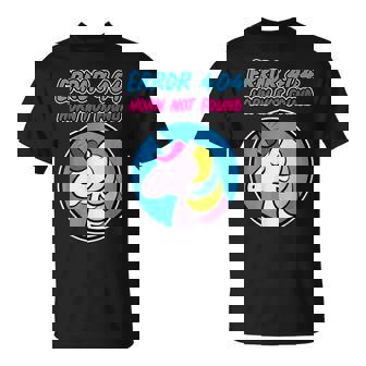 Error 404 Cuerno No Encontrado Con Unicorn Programador Camiseta unisex - Regaloses