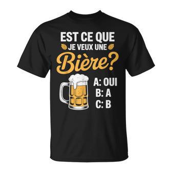 Est-Ce Que Jeeux Une Bière Blague Beauf Alcool Humour T-Shirt - Cadeauxyz