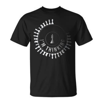 Estoy Pensando Cargando Ajedrez Gráfico Humor Amantes Del Ajedrez Camiseta unisex - Regaloses