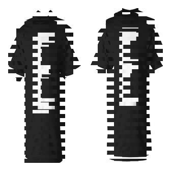 E字アルファベット モノグラム イニシャル Tシャツ - Kawaiitshirt