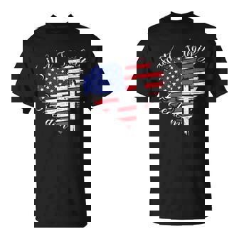 Faith Family Freedom Heart Christian American 4Th Of July T-Shirt - Thegiftio