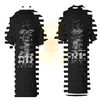 Faith Over Fear Christian Camo African American Afro Women T-Shirt - Monsterry