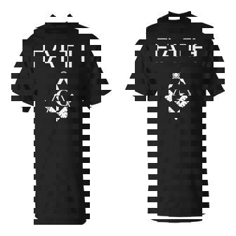 Faith フリーメイソン スクエアとコンパス フリーメイソン Tシャツ - Kawaiitshirt