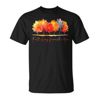 Fall Is My Favorite Color Autumn Tree Line Fall Tree T-Shirt - Thegiftio UK