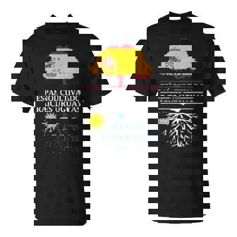 Family Heritage Uruguay Hombre - Manga Corta Jersey Regular Fit Diseño De Bandera Dual Importado Camiseta unisex - Regaloses