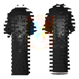Fantasía León Gráfico Mandala Obra De Arte Arte Camiseta unisex - Regaloses