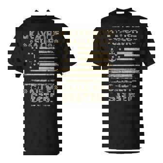 My Favorite Sailor Calls Me Sister Sailor Sister Us Flag T-Shirt - Thegiftio