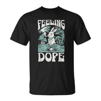 Feeling Dope Bunny 420 Day Vintage Weed Magic Mushroom T-Shirt - Monsterry