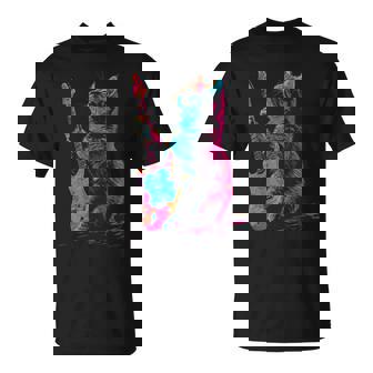 Feline Groove ロックギター 猫デザイン 音楽愛好家向け Tシャツ - Kawaiitshirt