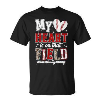 On That Field Baseball Granny Of A Baseball Player Granny T-Shirt - Monsterry