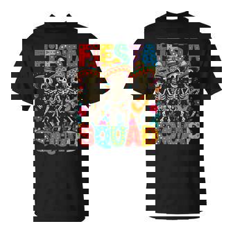 Fiesta Squad Skeleton Cinco De Mayo Fiesta Mexican T-Shirt - Thegiftio