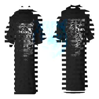 Figura De Tigre Ojos Azules Diseño De Tigre Camiseta unisex - Regaloses