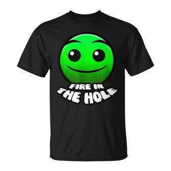 Fire In The HoleDash Video Game Geometry T-Shirt - Thegiftio UK