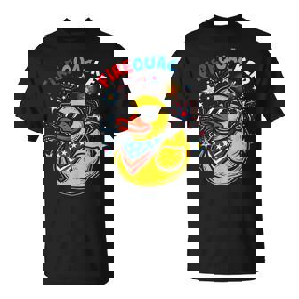 Fire Quacker Firecracker Duck 4Th Of July Usa Flag T-Shirt - Thegiftio UK