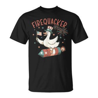 Firequacker Goose Firecracker 4Th Of July T-Shirt - Thegiftio UK