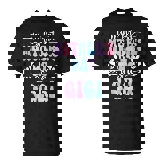 My First Mother's Day As A Gigi Retro Groovy Mother's Day T-Shirt | Mazezy