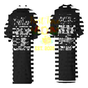 First Time Mom Est 2025 Sunflower T-Shirt - Monsterry