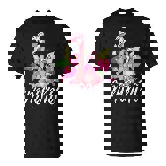 Flamant Rose Floral Maman Et Bébé Maman Animal Fête Des Mères Flamant Rose T-Shirt - Cadeauxyz