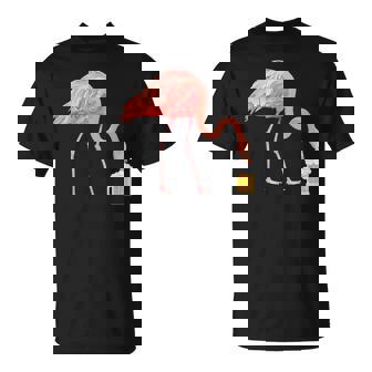 Flamant Rose Pour Amateur De Bière Cadeau Amusant Pour Les Amateurs De Flamants Roses T-Shirt - Cadeauxyz