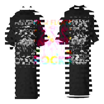 Our Flock Rocks Flamingo Summer Vacation Family Matching T-Shirt - Monsterry